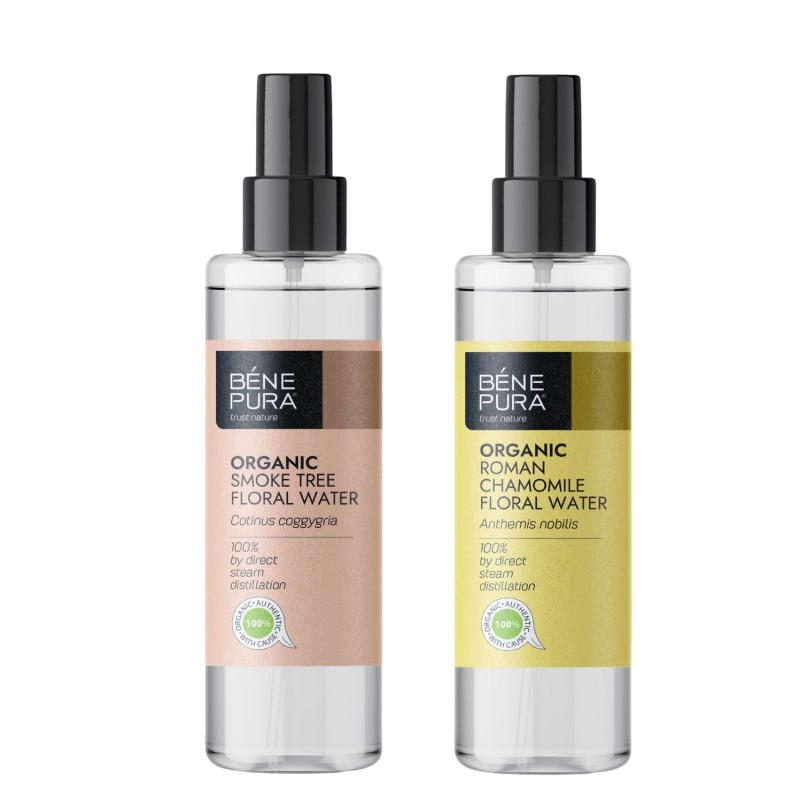 Bio Perukowiec Podolski Woda kwiatowa i Bio Rumianek Rzymski Woda kwiatowa - GMC