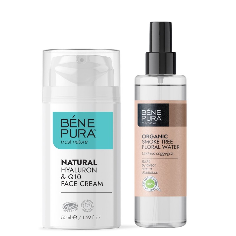 Bio Perukowiec Podolski Woda kwiatowa i Hialuron & Q10 Krem do Twarzy - GMC