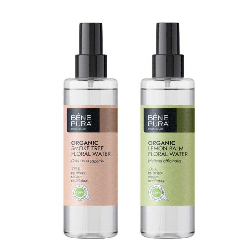 Bio Perukowiec Podolski Woda kwiatowa i Bio Melisa Woda kwiatowa - GMC