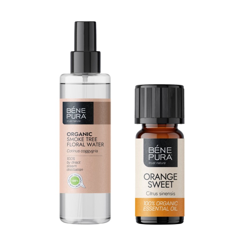 Bio Perukowiec Podolski Woda kwiatowa i Bio Słodka Pomarańcza Olejek eteryczny - GMC