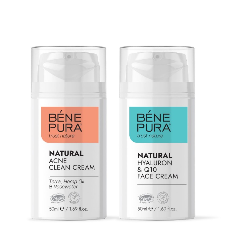 Krem Przeciwtrądzikowy do Twarzy i Hialuron & Q10 Krem do Twarzy - GMC