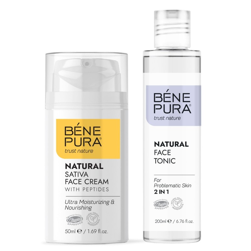 Tonik do twarzy dla skóry problematycznej i Nawilżający krem do twarzy - GMC