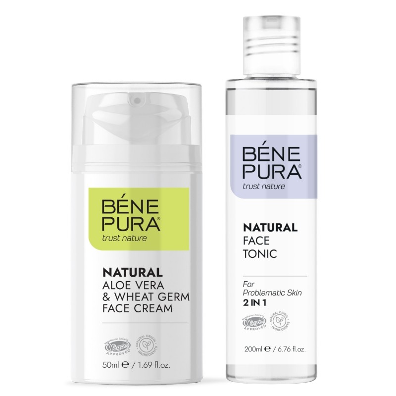 Tonik do twarzy dla skóry problematycznej i Aloesowy Krem Do Twarzy - GMC
