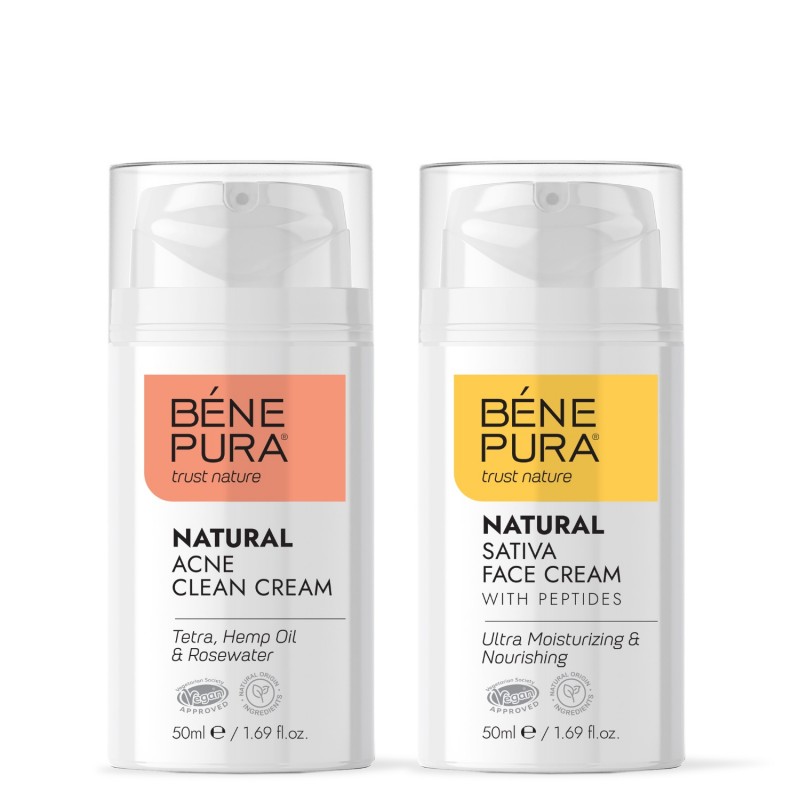 Krem Przeciwtrądzikowy do Twarzy i Nawilżający krem do twarzy - GMC