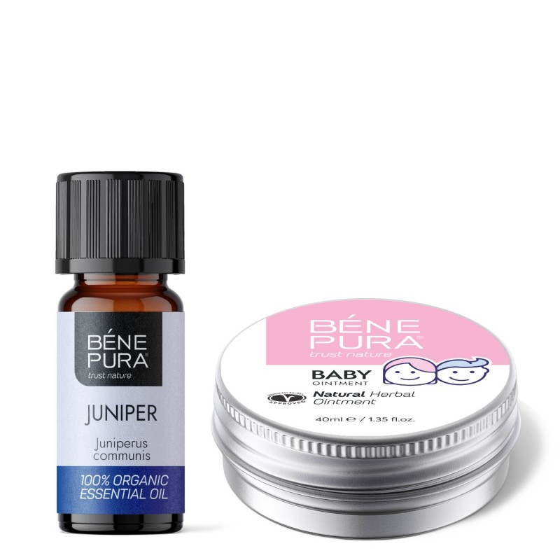 Maść na Odparzenia Pieluszkowe z Nagietkiem i Rumiankiem i Bio Jałowiec Olejek eteryczny - GMC