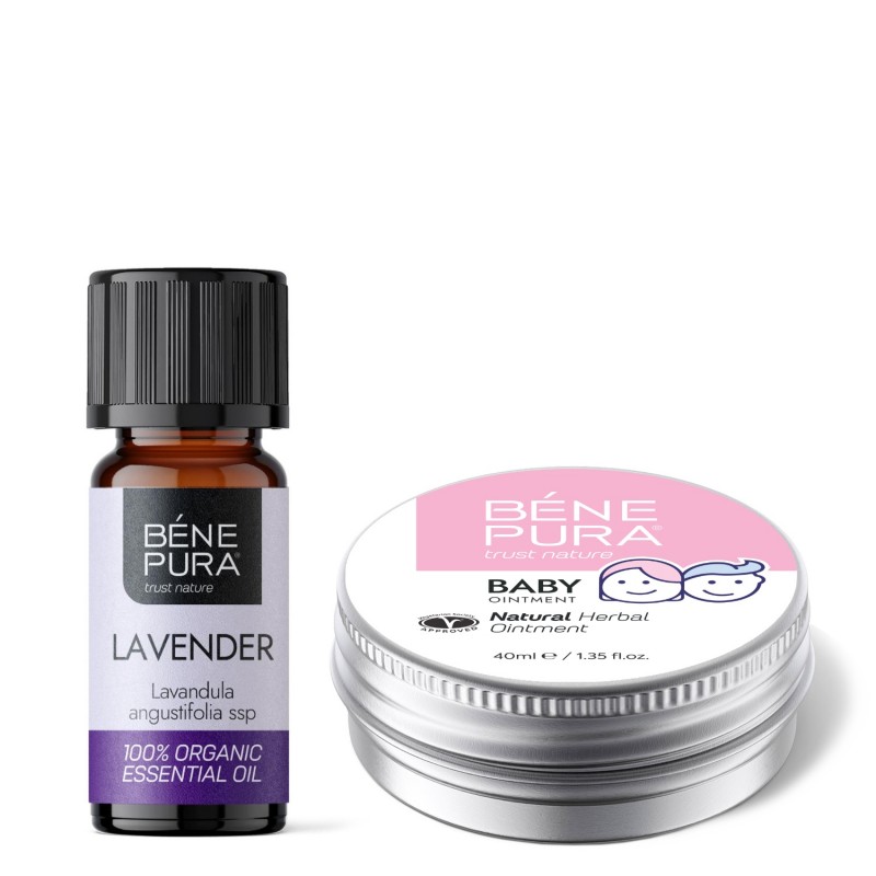 Maść na Odparzenia Pieluszkowe z Nagietkiem i Rumiankiem i Bio Lawenda Olejek eteryczny - GMC