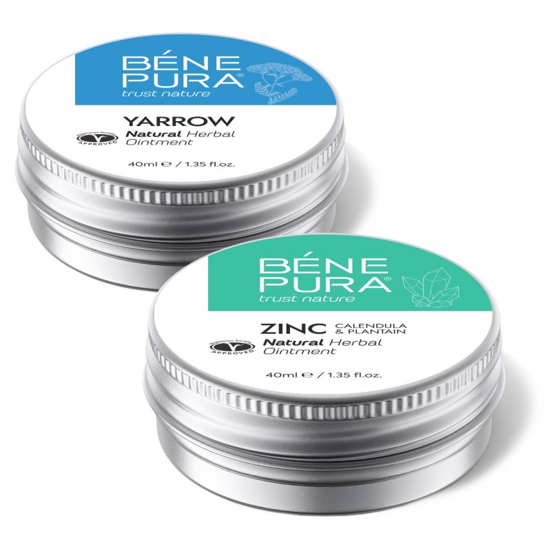 Maść na hemoroidy z Białym Krwawnikiem i Maść Przeciw Świądowi z Tlenkiem Cynku - GMC