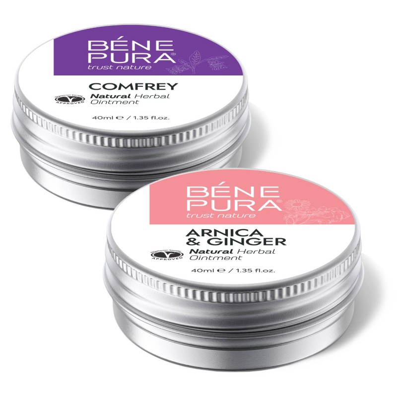 Maść na Stawy z Żywokostem i Maść na Siniaki i Mięśnie z Arniką i Imbirem - GMC