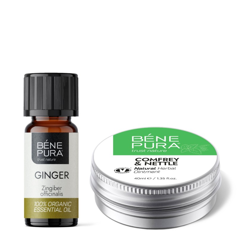Maść na Stawy z Żywokostem i Pokrzywą i Bio Imbirowy Olejek eteryczny - GMC