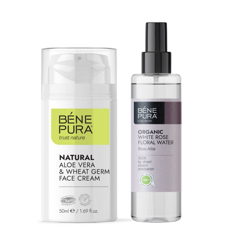 Aloesowy Krem Do Twarzy i Bio  Rosa Alba Woda różana - 