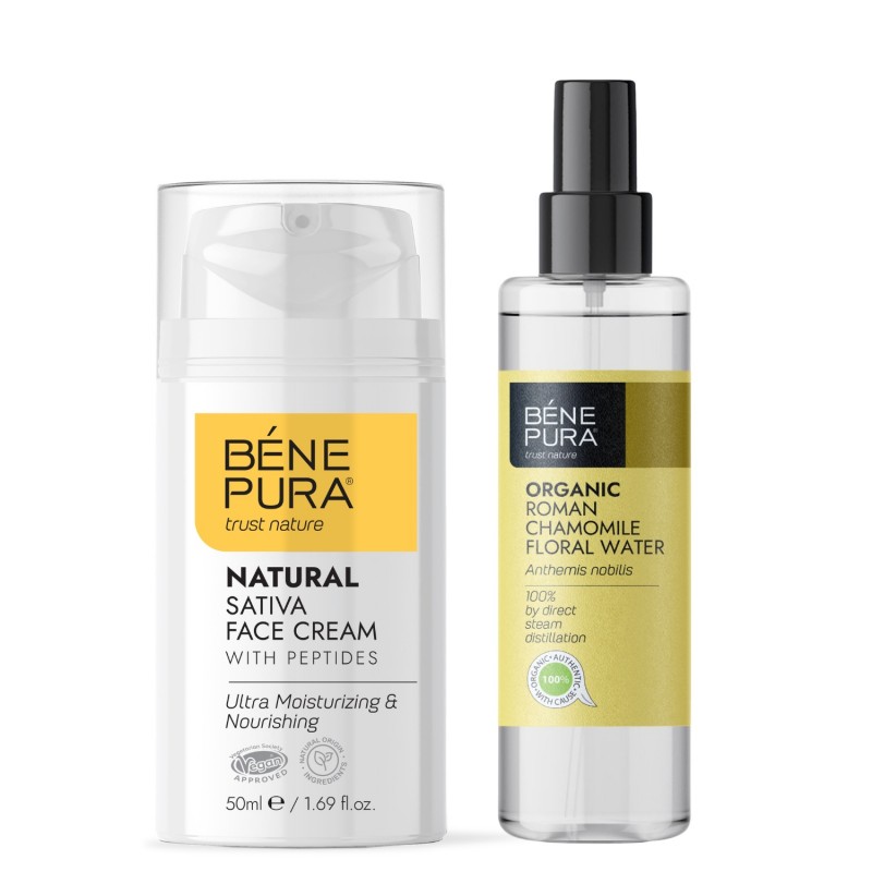 Bio Rumianek Rzymski Woda kwiatowa i Nawilżający krem do twarzy - GMC