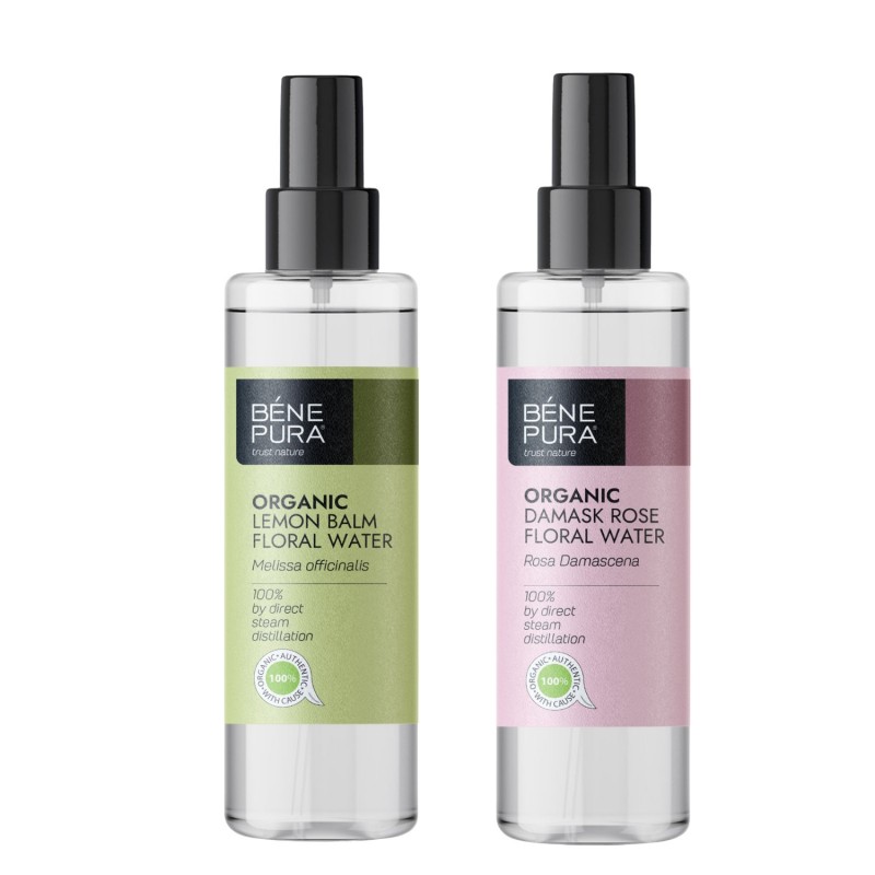 Bio Melisa Woda kwiatowa i Bio Róża Damasceńska Woda różana - GMC