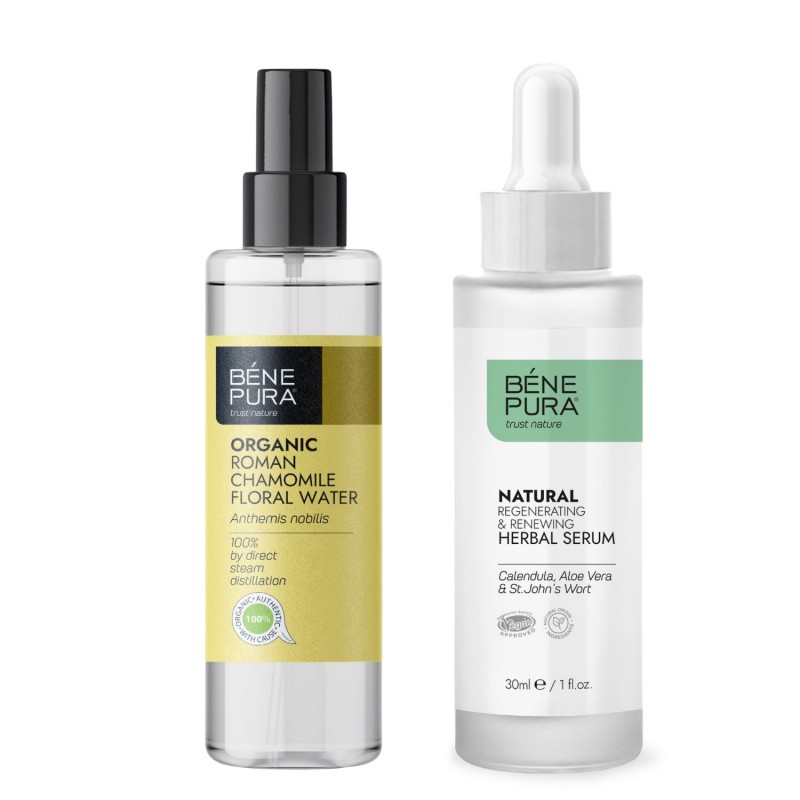 Regenerujące Serum do Twarzy i Bio Rumianek Rzymski Woda kwiatowa - GMC