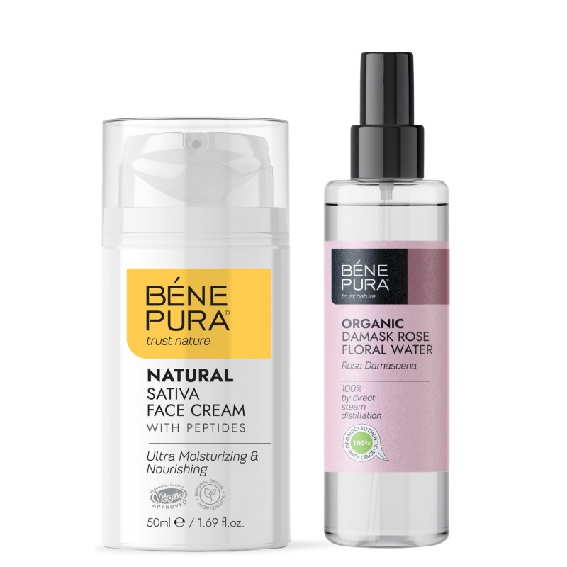 Nawilżający krem do twarzy i Bio Róża Damasceńska Woda różana - GMC