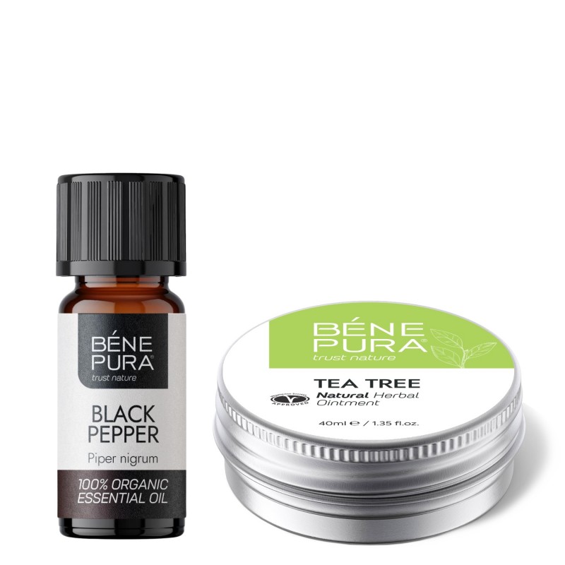 Maść Przeciw Świądowi z Drzewa Herbacianego i Bio Czarny Pieprz Olejek eteryczny - GMC