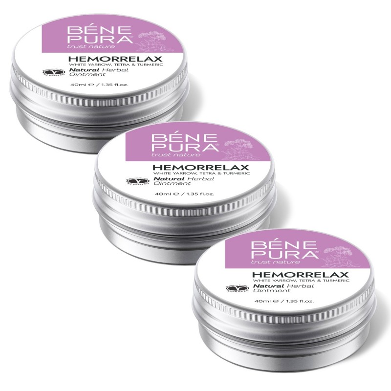 3x Maść na hemoroidy z Białym Krwawnikiem, Tetrą i Kurkumą - 40ml - 