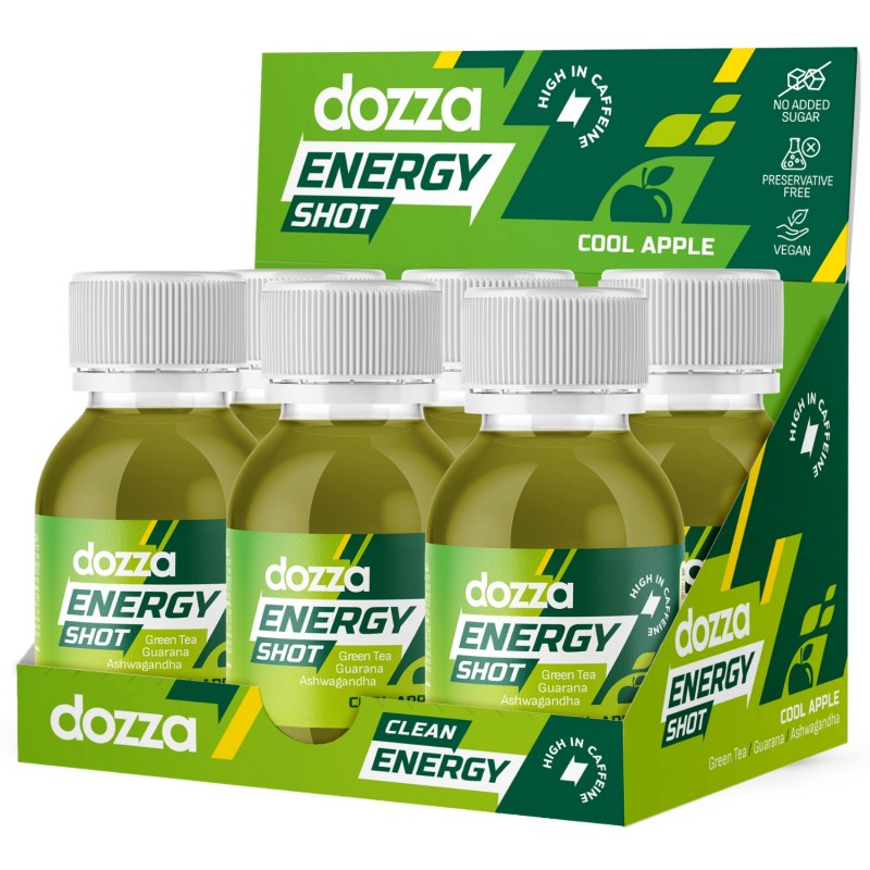 6x Pack DOZZA Energy Cool Apple Energy shot - 60ml - Porównanie produktów
