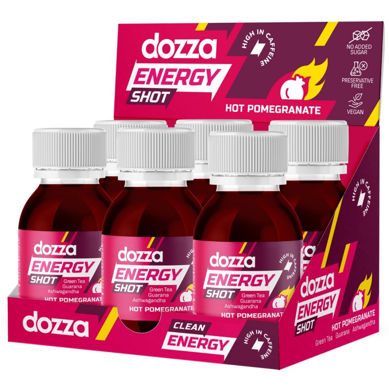 6x Pack DOZZA Energy Hot Pomegranate Energy shot - 60ml - Porównanie produktów