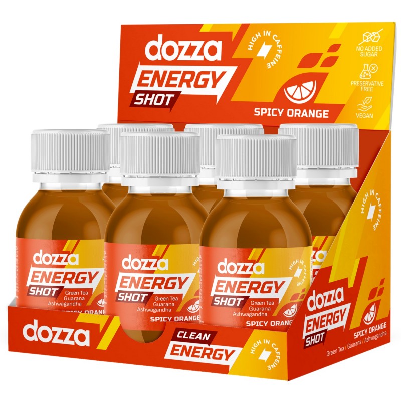 6x Pack DOZZA Energy Spicy Orange Energy shot - 60ml - Porównanie produktów