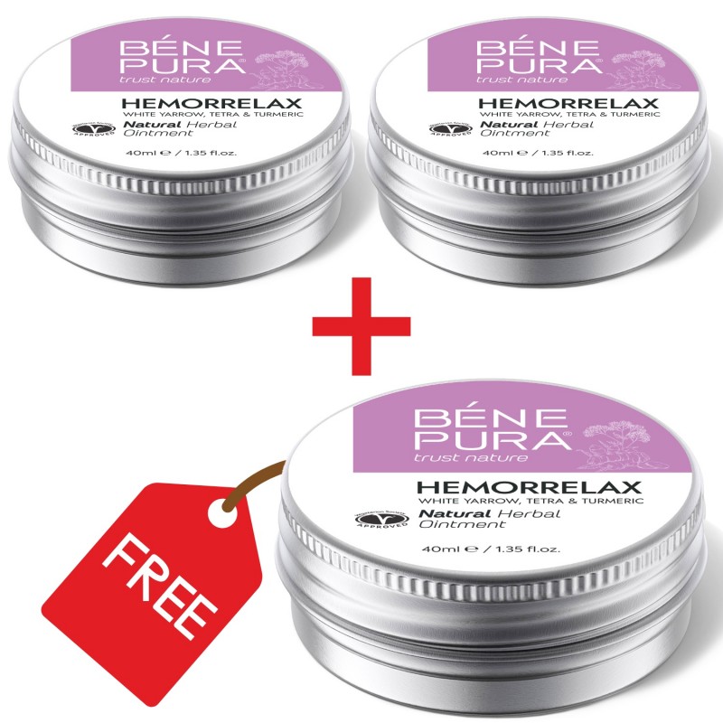 3x Maść na hemoroidy z Białym Krwawnikiem, Tetrą i Kurkumą - 40ml - 