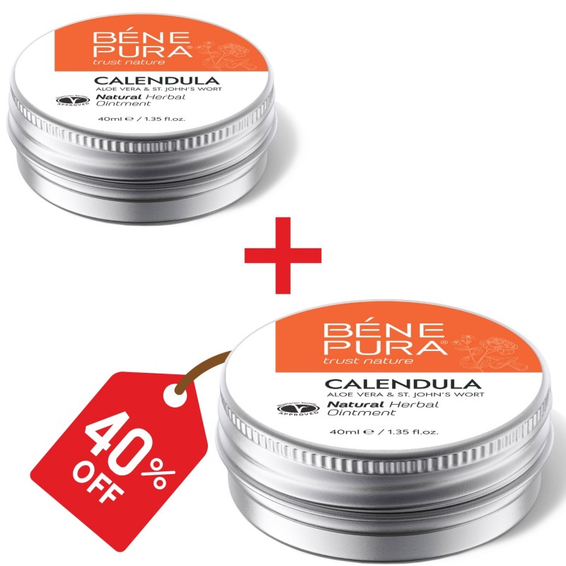 2x Maść na Oparzenia i Rany z Nagietkiem, Aloesem i Dziurawcem - 40ml - 
